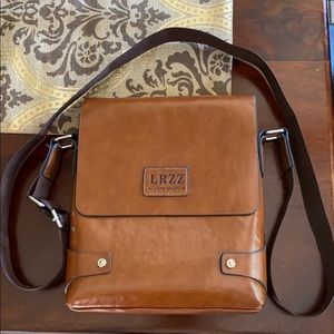 Brown leather cross body bag